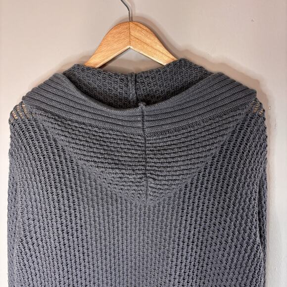 Organic by John Patrick Women's Cardigan Long Line Cashmere Blend Gray Med Shawl - Picture 6 of 11